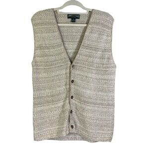 AMERICAN EAGLE Vintage Knit Button Up Preppy Nerdy School Girl‎ Cozy Vest